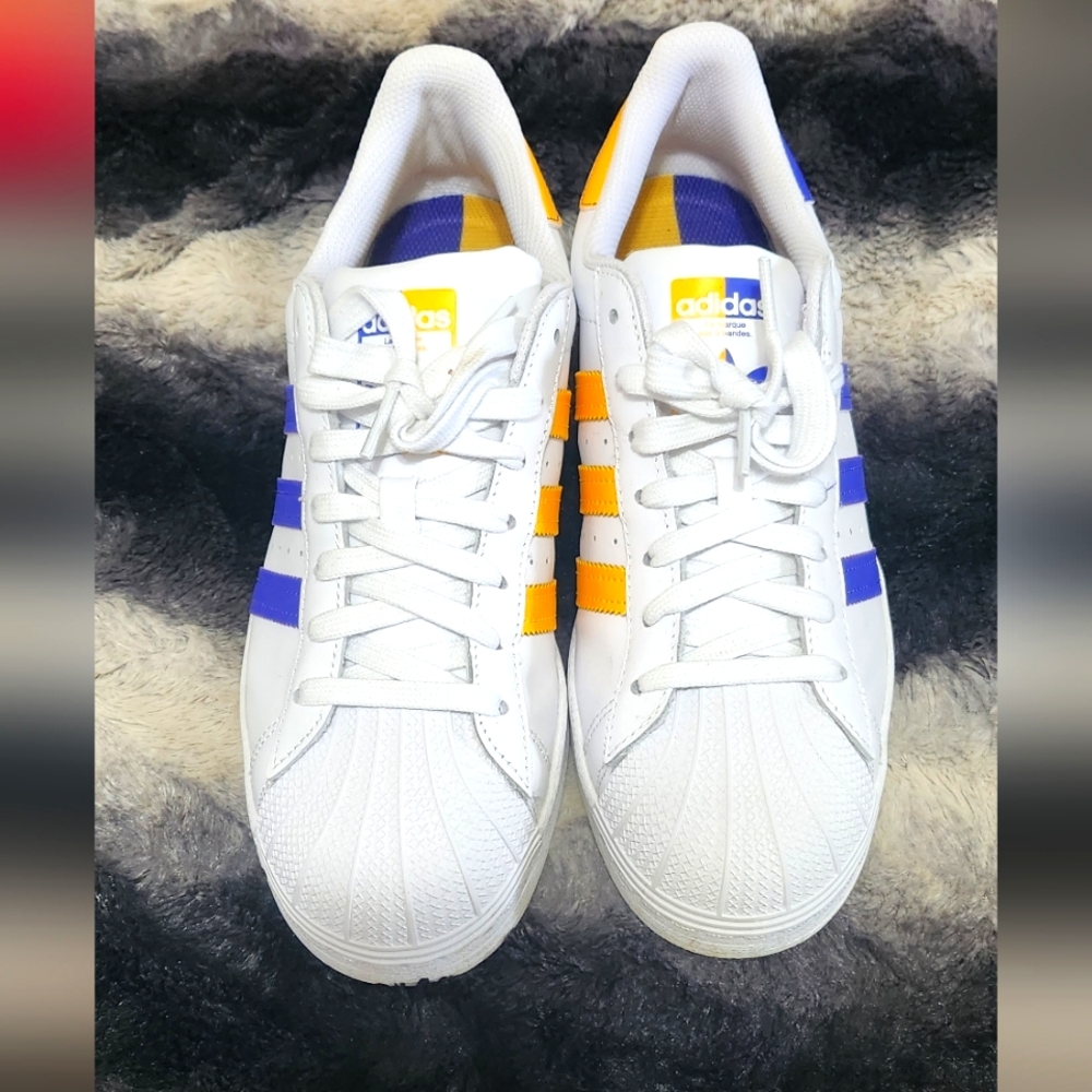 Adidas superstar LA Lakers colorway